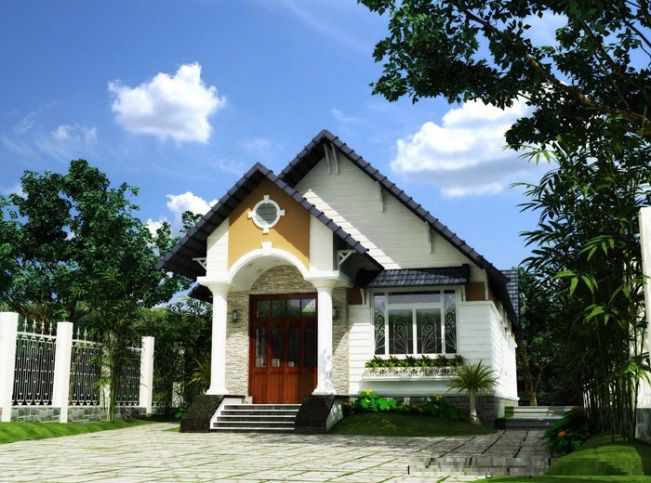Mẫu nhà mái ngói đẹp với nhiều nét kiến trúc Thái đặc trưng