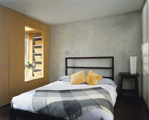 Mẫu 15: Trang trí phòng ngủ với tường bê tông