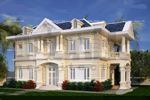 Mẫu 4 - Màu sơn nhà kiểu Pháp vàng nhạt
