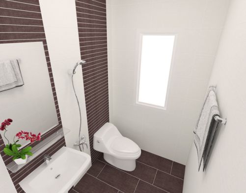 Mẫu phòng tắm đẹp đơn giản giúp không gian thoáng mát, sáng sủa hơn