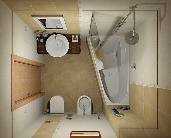 Mẫu thiết kế nhà vệ sinh nhỏ gọn tiện nghi 3