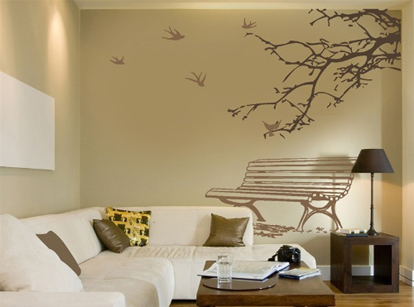 Trang trí phòng khách bằng phương pháp vẽ tường cực đẹp