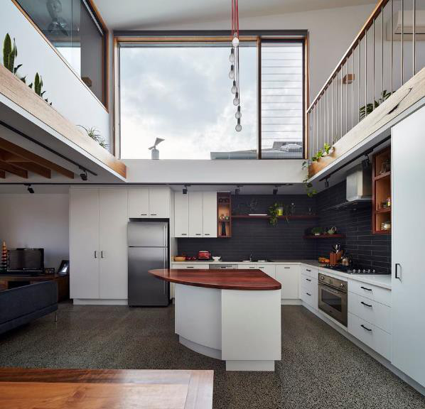 Thiết kế thông tầng phòng bếp giúp căn nhà trở nên đẳng cấp