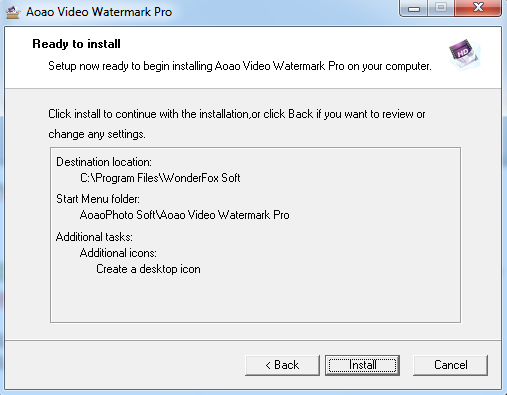 Install Aoao Video Watermark Pro