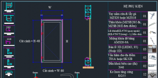 bản vẽ CAD cửa nhôm XingFa