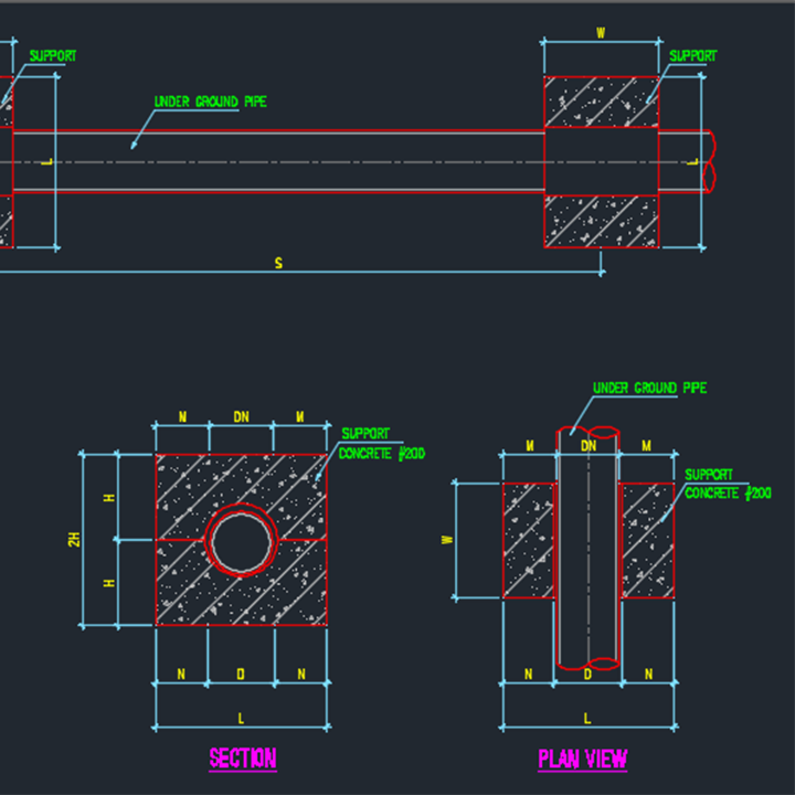 Bản vẽ CAD đường ống nhà vệ sinh