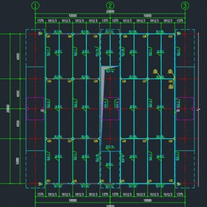 Bản vẽ CAD kết cấu sàn cáp điện nhà ga cát linh hà đông