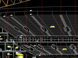 Bản vẽ CAD kết cấu sân vận động