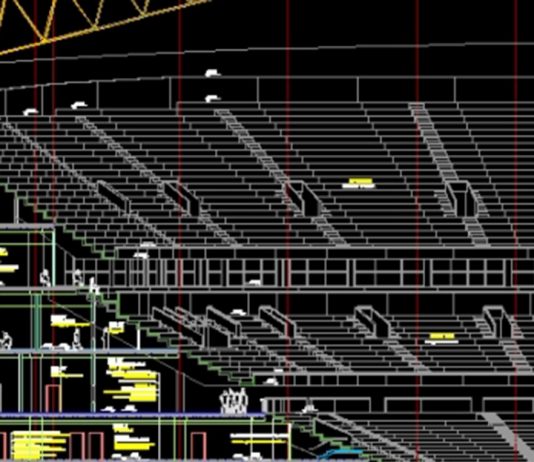 Bản vẽ CAD kết cấu sân vận động