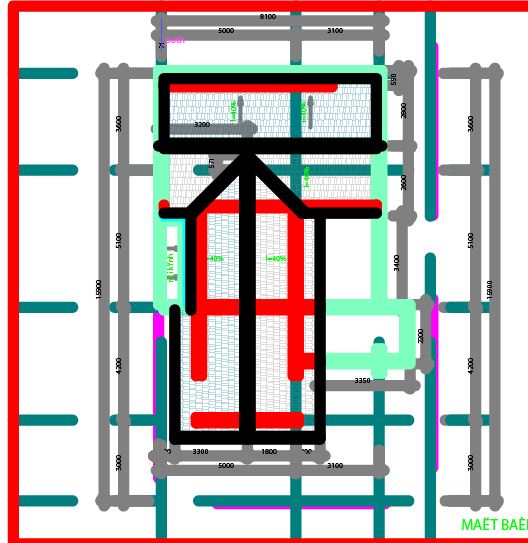 Bản vẽ CAD nhà phố 2 tầng