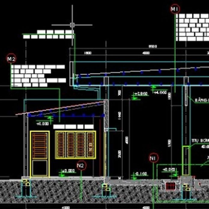 Bản vẽ CAD thiết kế cây xăng dầu